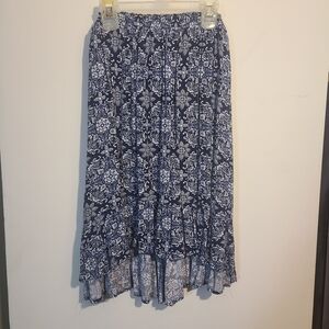 Westport Blue and White Floral Skirt